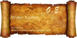 Oldal Eszter névjegykártya